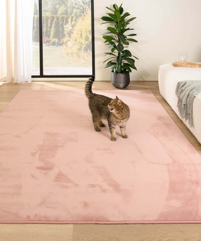 Loper zacht - Plush roze 80x250