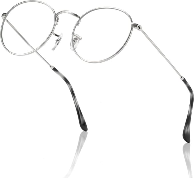 Blauwlichtfilter Bril - Computerbril - Oogcomfort Verbeteren - Rond Frame - 50-20-145 - Zwart