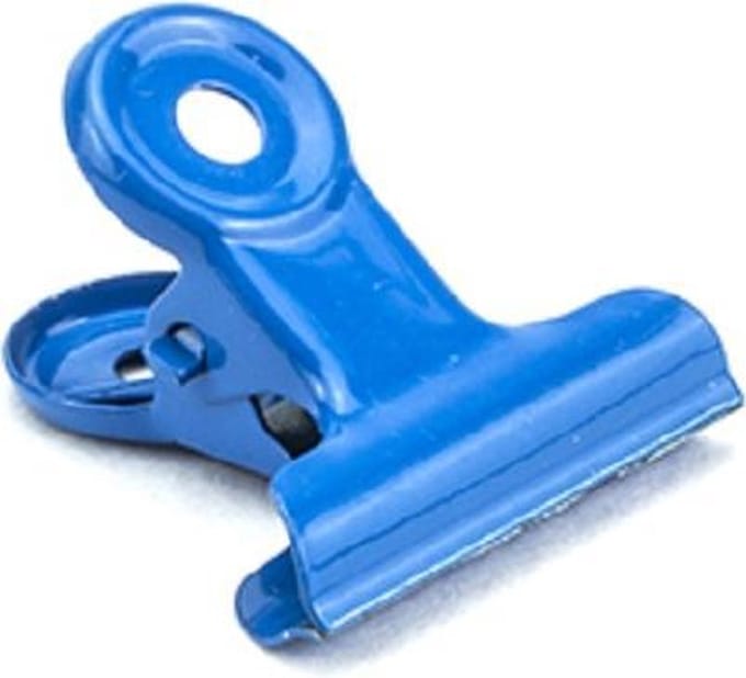 Bulldog Clip, 19mm, Blauw