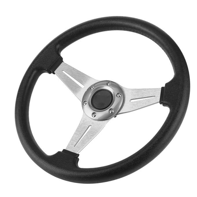350mm 14in Raceauto Driften Stuurwiel Vervanging Universeel Gemodificeerd Accessoire zilver