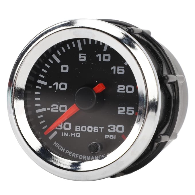 Manomètre de Pression de Suralimentation Numérique 52mm 0 à 30 PSI Aiguille 7 Couleurs Haute Précision Installation Facile Manomètre de Pression de Suralimentation pour Véhicule black