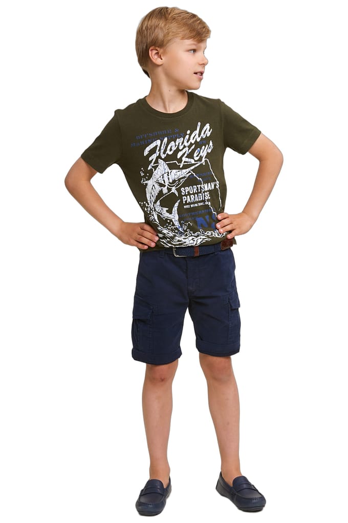 River Woods Normal Fit Basic T-shirt Short Sleeves Forest Mix Taglia: 4 | T-shirt Outlet | kids