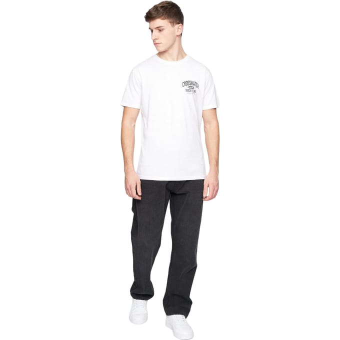 Crosshatch Heren Tillman Stone Wash Baggy Jeans (Zwart)