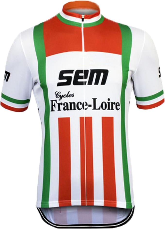 Retro Wielershirt Sem - Rood/Wit/Groen Gruppo Sportivo - L