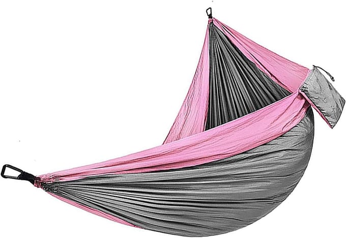 Hangmat - Kampeerhangmat - Ontspannen Buiten - Sneldrogend Nylon - 270x140 cm - Roze