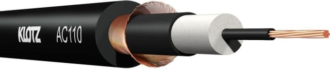 Klotz AC110 100m Drum Black - Mono patch kabel