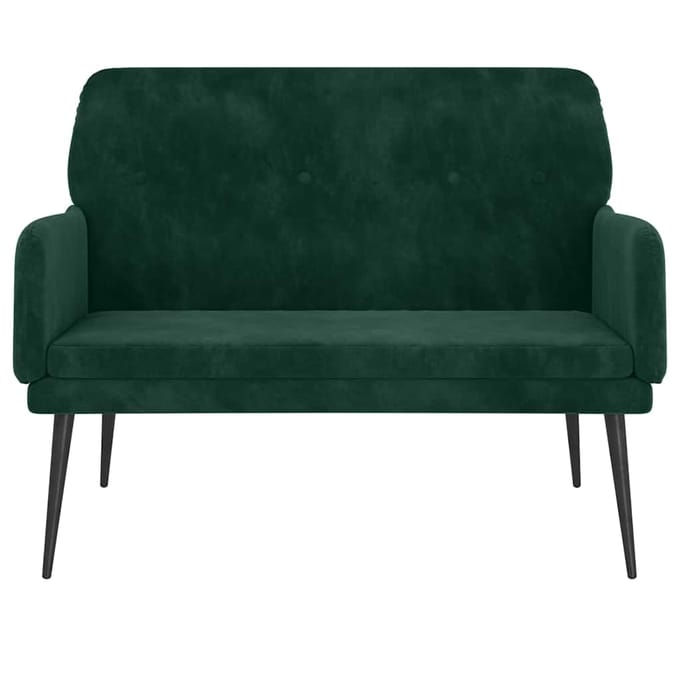 vidaXL - Bankje - 108x79x79 - cm - fluweel - donkergroen