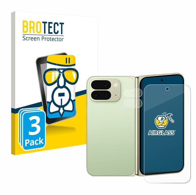 Screenprotector 3 Stuks voor Google Pixel 10 Pro Fold (Voor+Camera) Beschermglas transparant