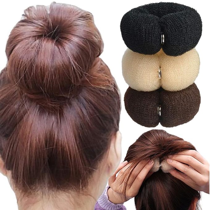 Mode Haar Knot Maker Donut Magische Schuim Spons Gemakkelijk Grote Ring Haar Styling Tools Elastisch Polyester Haarband Accessoires