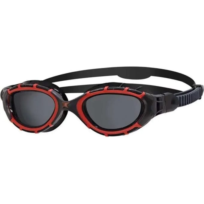 Zoggs Predator Flex Polarized Zwembril Black Red, Polarized Smoke Regular Fit