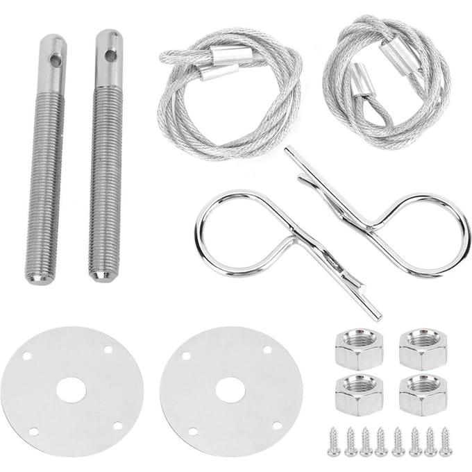 Motorkap Pinplaat Motorkap Vergrendelingsclip Kit Auto Gemodificeerd Accessoire white