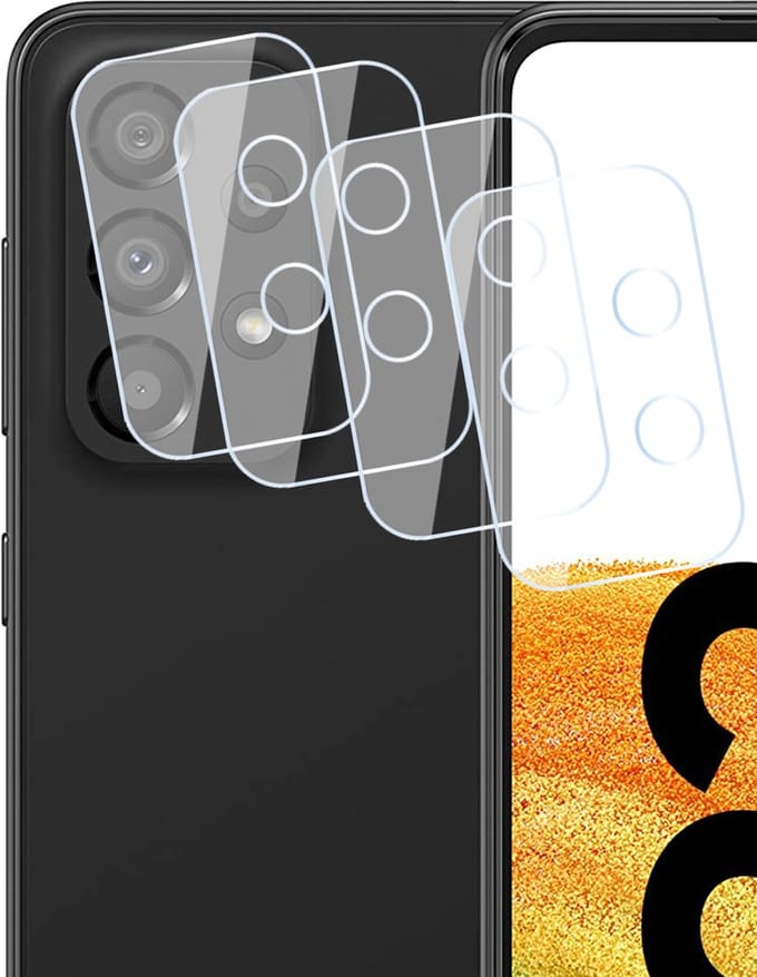 Camera Screenprotector geschikt voor Samsung Galaxy A33 - Gehard Glas Beschermglas Tempered Glass Screen Protector - 4 Stuks