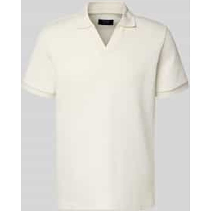 regular fit knitwear poloshirt met V-hals