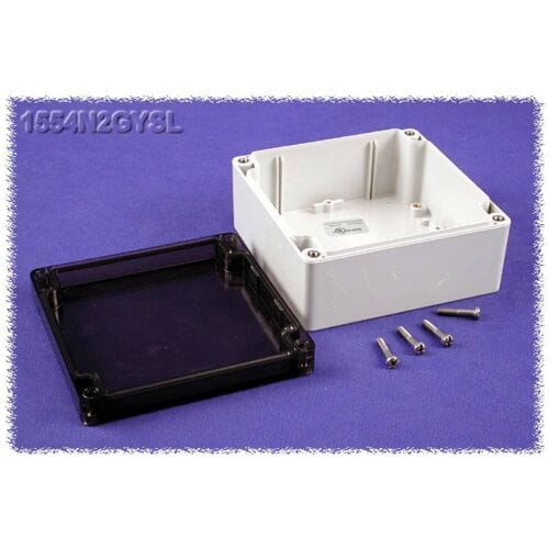Hammond Electronics 1554N2GYSL Universele behuizing 120 x 120 x 60 Polycarbonaat Grijs 1 stuk(s)