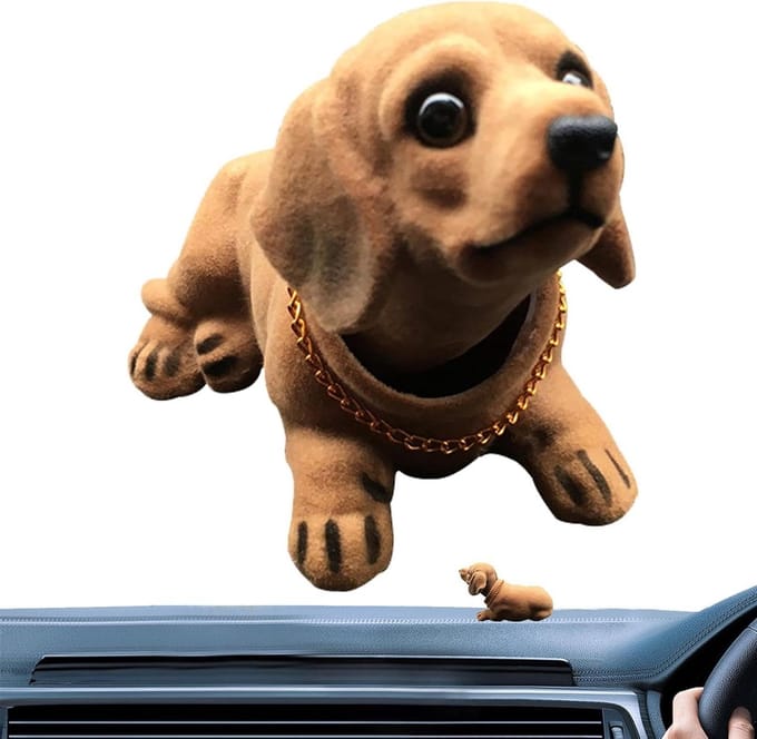 Hond Bobble Hoofd - Knikkende Hond Speelgoed - Auto Dashboard Decoratie - Gemaakt van Hars