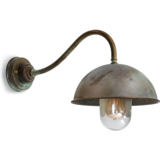 Moretti Luce Wandlamp Circle 3238, gebogen, antiek messing