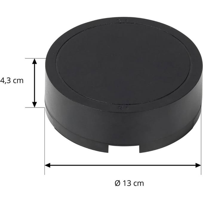 Lindby LED driver Lumaro, zwart, Ø 13 cm, 100W
