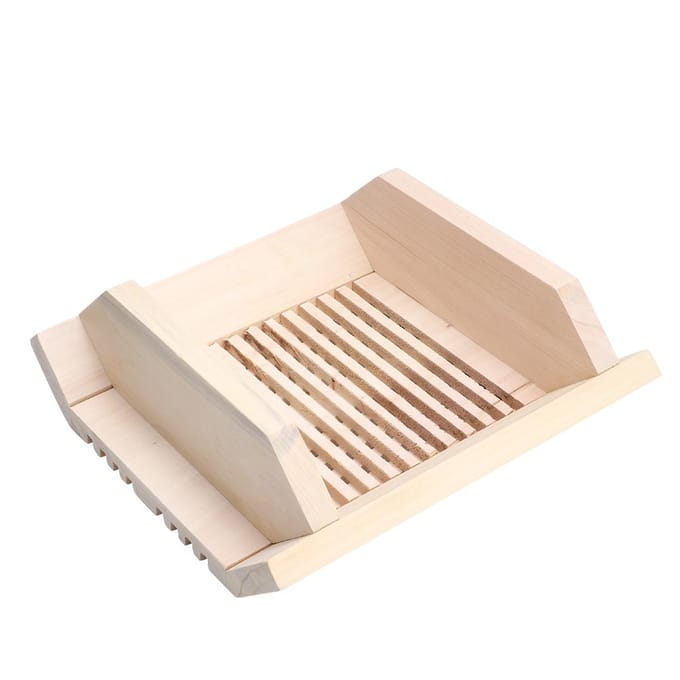 Abat-jour d'angle carré en bois pour salle de sauna, cache-lumière, accessoires de sauna beige