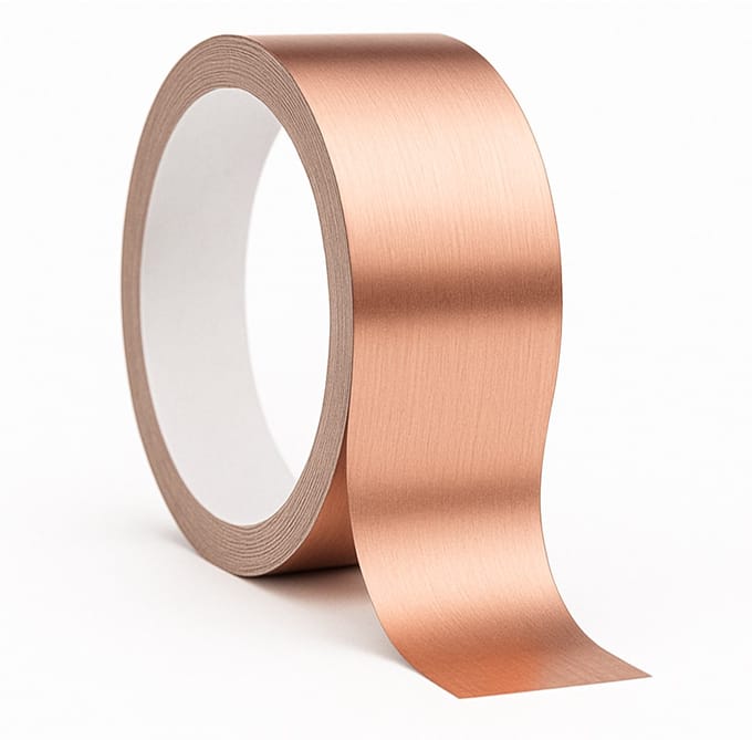 Kopertape 25mm - Geleidende Koperfolie - 0.05mm dikte - 10m
