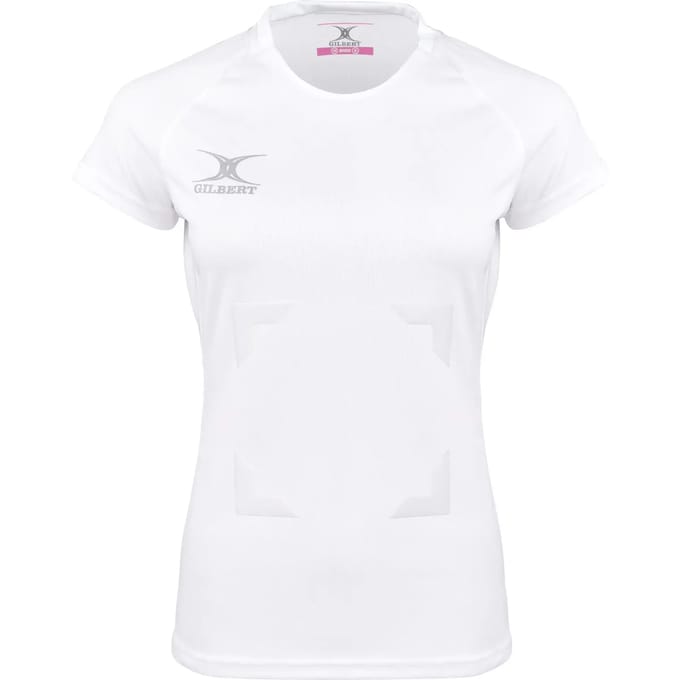 Gilbert Netball Eclipse Hook and Loop Top - W 6 - Wit