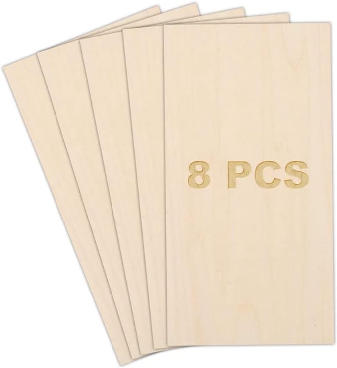 Balsa Houten Platen 3mm - Dunne Multiplex voor Knutselen en Modelbouw (Set van 8)