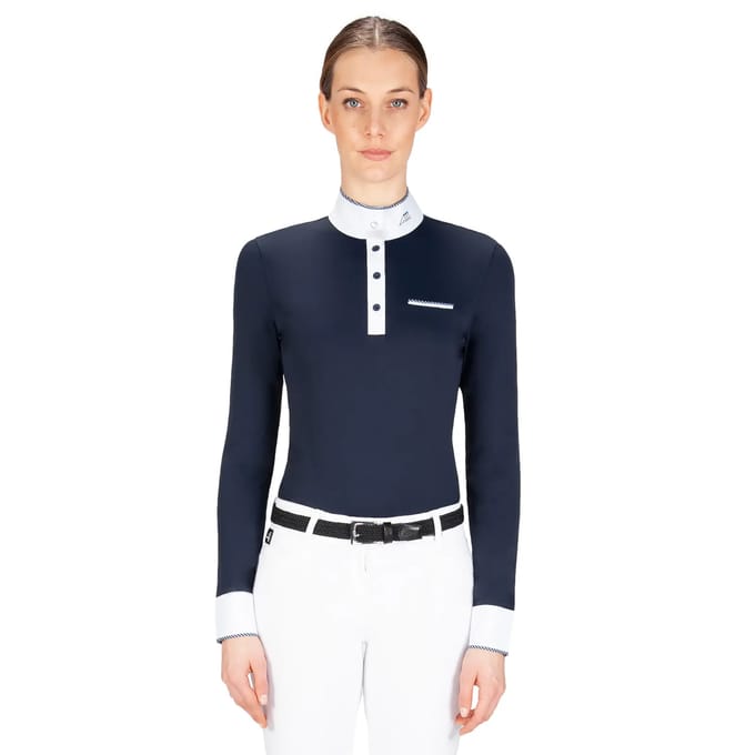 Dames wedstrijdpolo met lange mouwen Equiline Gracielle