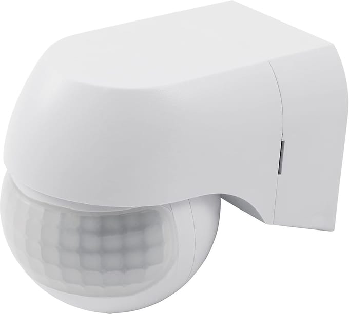 Bewegingsmelder Buiten en Binnen - Infrarood Sensor met 180° Hoek en 12m Bereik