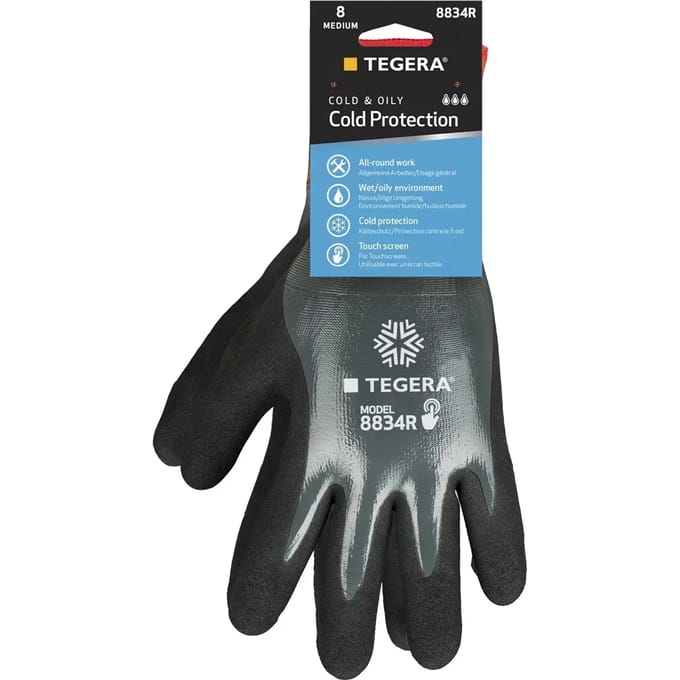 Gecoate handschoenen met voering TEGERA