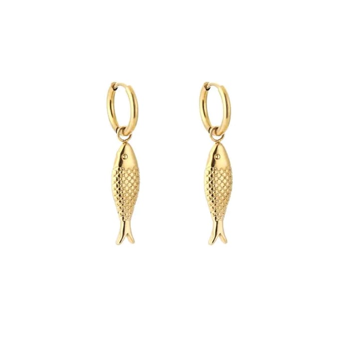 Bijoutheek Oorhangers Vis Goud