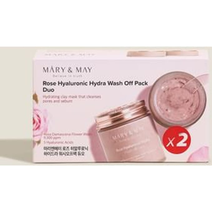 Mary&May - Rose Hyaluronic Hydra Wash Off Pack Duo Set 2 pcs