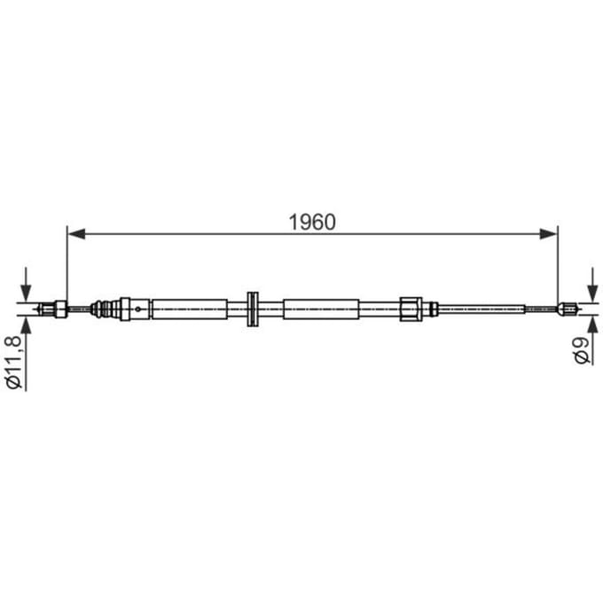 Kabel, parkeerrem BOSCH 1 987 482 432