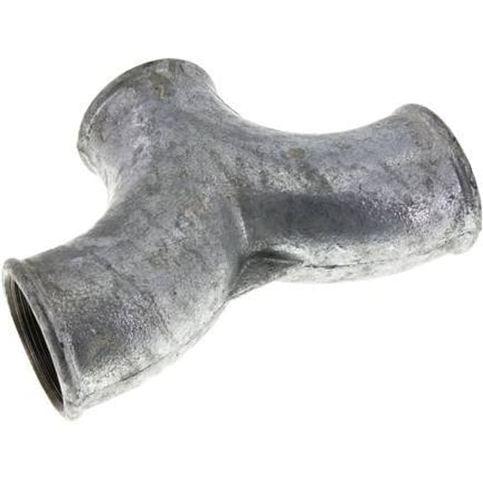 T-koppeling Rp 2" Binnendraad smeedbaar gietijzer 25bar (351.25psi)