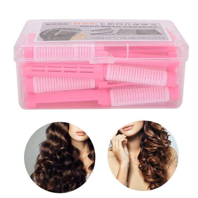 20 stuks Haar Permanent Staven Pluizige Permanent Staven Haarroller Kruller Kappersgereedschap KitRoze roze