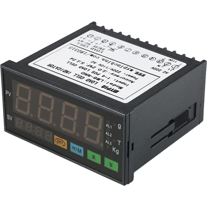 Digitale LED-displayweegschaal Weegcelindicator 1~4 Weegcelsignalen Ingang zwart