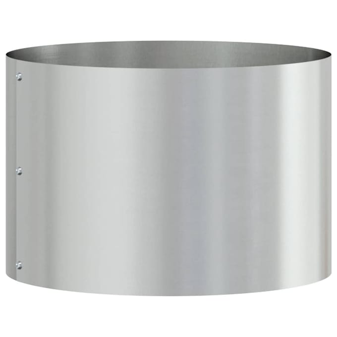 vidaXL - Plantenring - Zilver - 30 - x - 30 - x - 20 - cm - Gegevens - staal