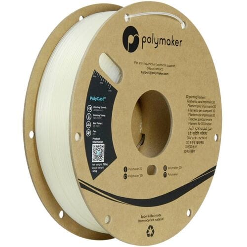Polymaker PJ03001 6938936710936 Filament PolyCast Investment casting, cire perdue 1.75 mm 750 g Natuur PolyCast™ 1 stuk(s)