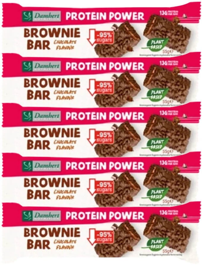 Damhert Protein Brownie Bar - 5 x 55 gr - Voordeelverpakking