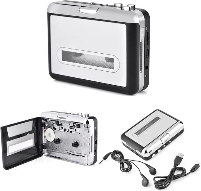 Draagbare Cassettespeler met USB naar MP3 Converter en Opnamefunctie