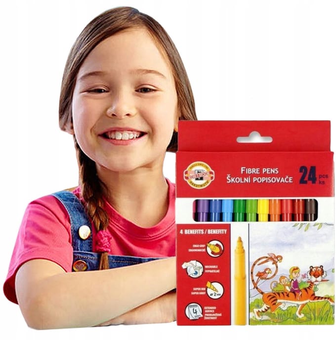 Koh-I-Noor Markers Set - 24 levendige kleuren