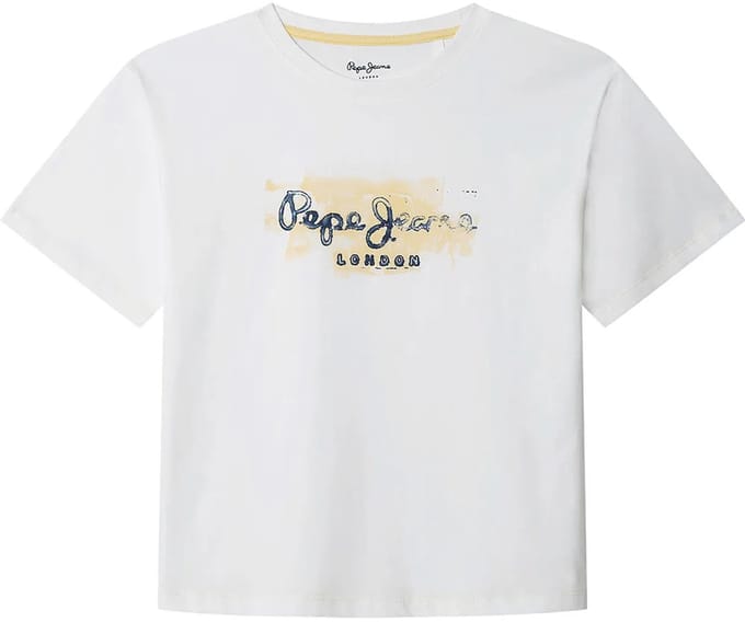 Pepe Jeans Joshua T-shirt Met Korte Mouwen Wit 10 Years Jongen