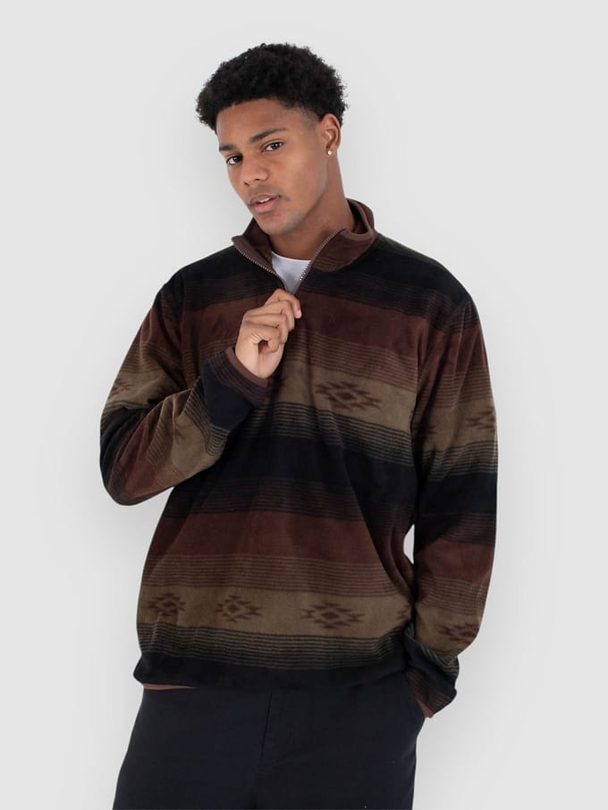 Hurley Mesa Windchill 1/4 Half-Zip Sweater bruin