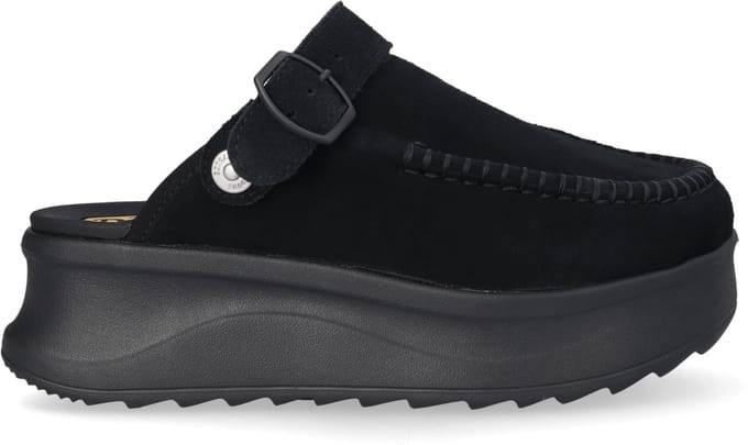 HEYDUDE - Delray Clog Suede Dames Instappers Black - Maat 38