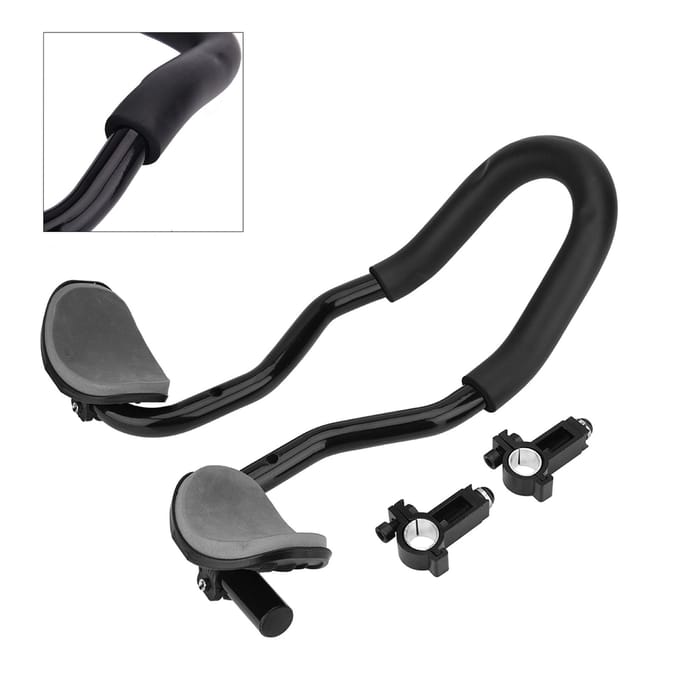 Stabiel Fietsstuur van Aluminiumlegering met Spons Kussen voor MTB Racefiets black