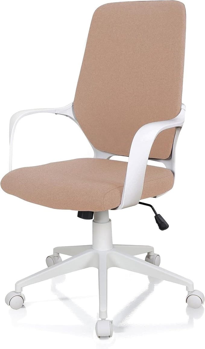 Bureaustoel - Ergonomische stoel - Thuiswerken - Verstelbare rugleuning - H111 cm - Taupe