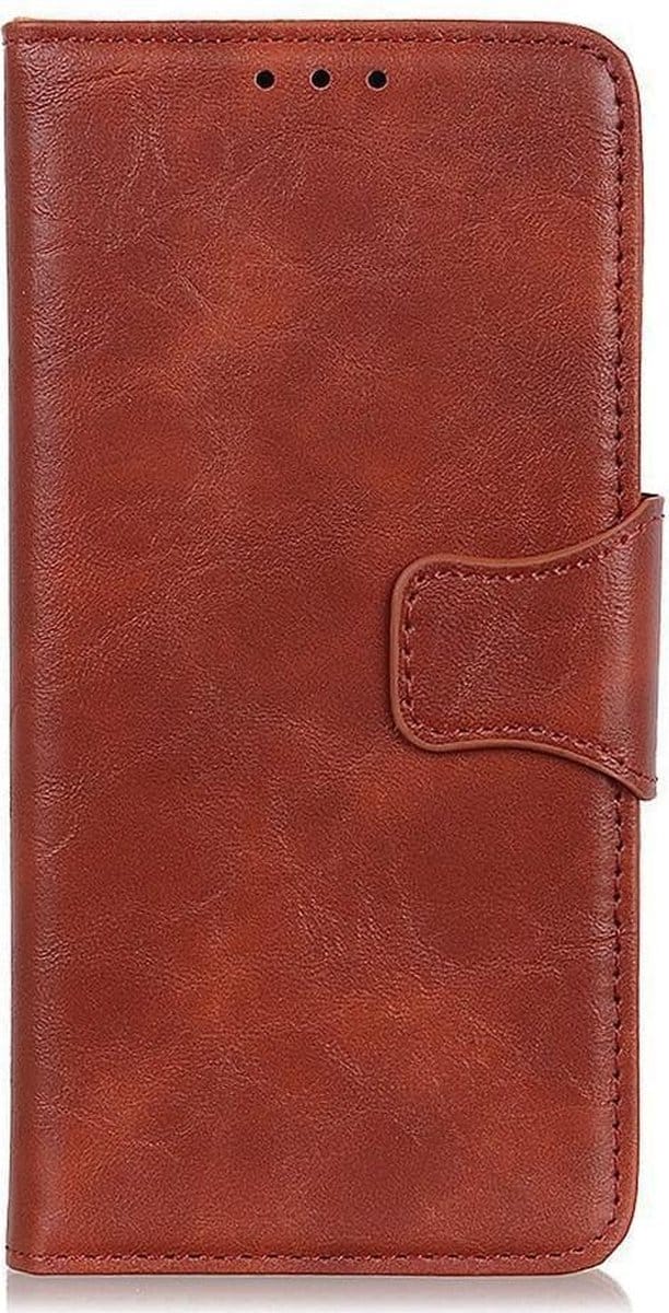 Shop4 - Motorola Moto E7 Power 4G Hoesje - Wallet Case met Pasjeshouder Cabello Bruin