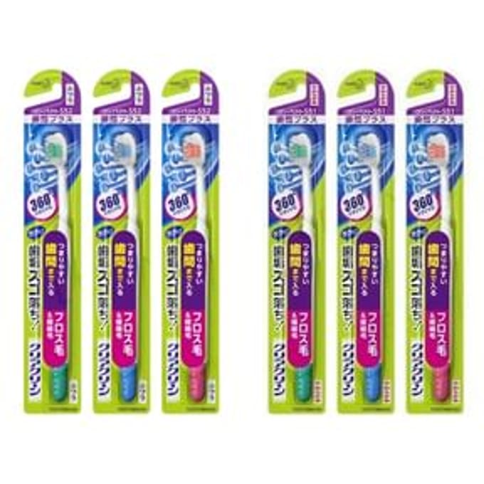 Kao - Clear Clean Intertooth Plus Compact Toothbrush 1 pc - Random Color - Normal