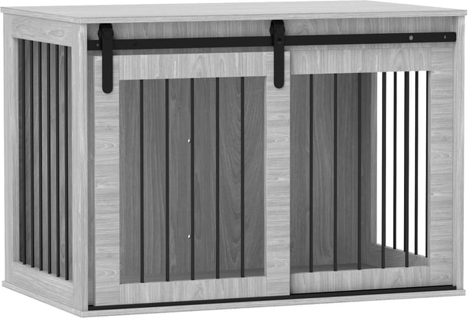 PawHut hondenkooi - afsluitbaar - met schuifdeur - 98 x 58 x 61 cm