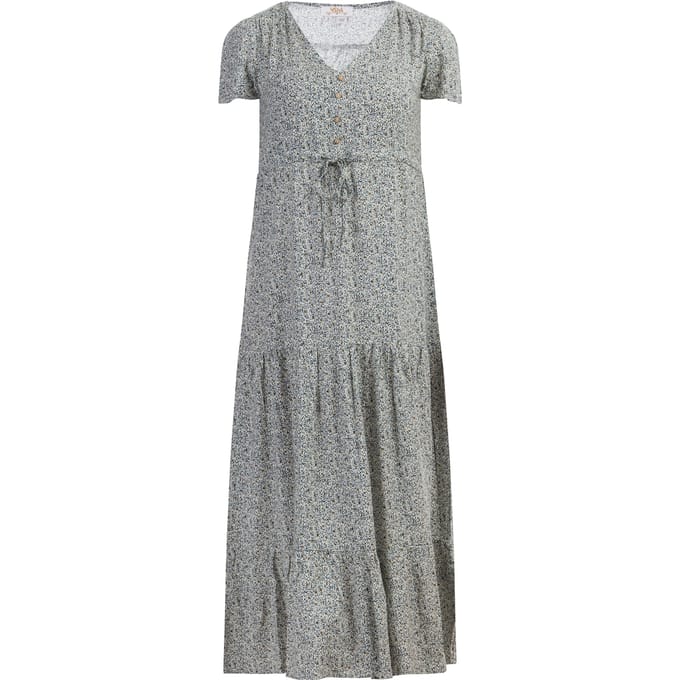 usha Jurk Dames Wol Wit Veelkleurig