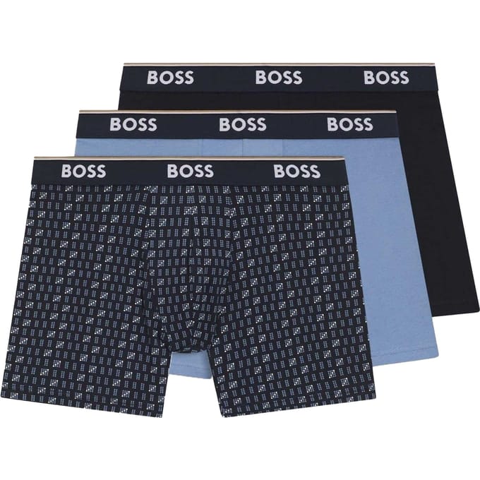 Boss Heren Boxershort (Pakket van 3) (Blauw/Zwaar)