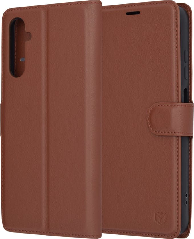 Hoesje geschikt voor Samsung Galaxy A05s - Techsuit Leather Folio Book Wallet Case - Bruin